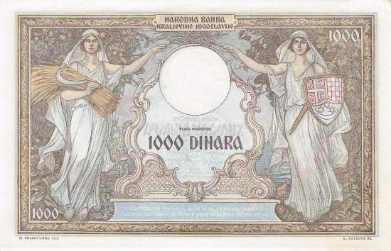 Jugoslawien p.29 1000 Dinara 1931